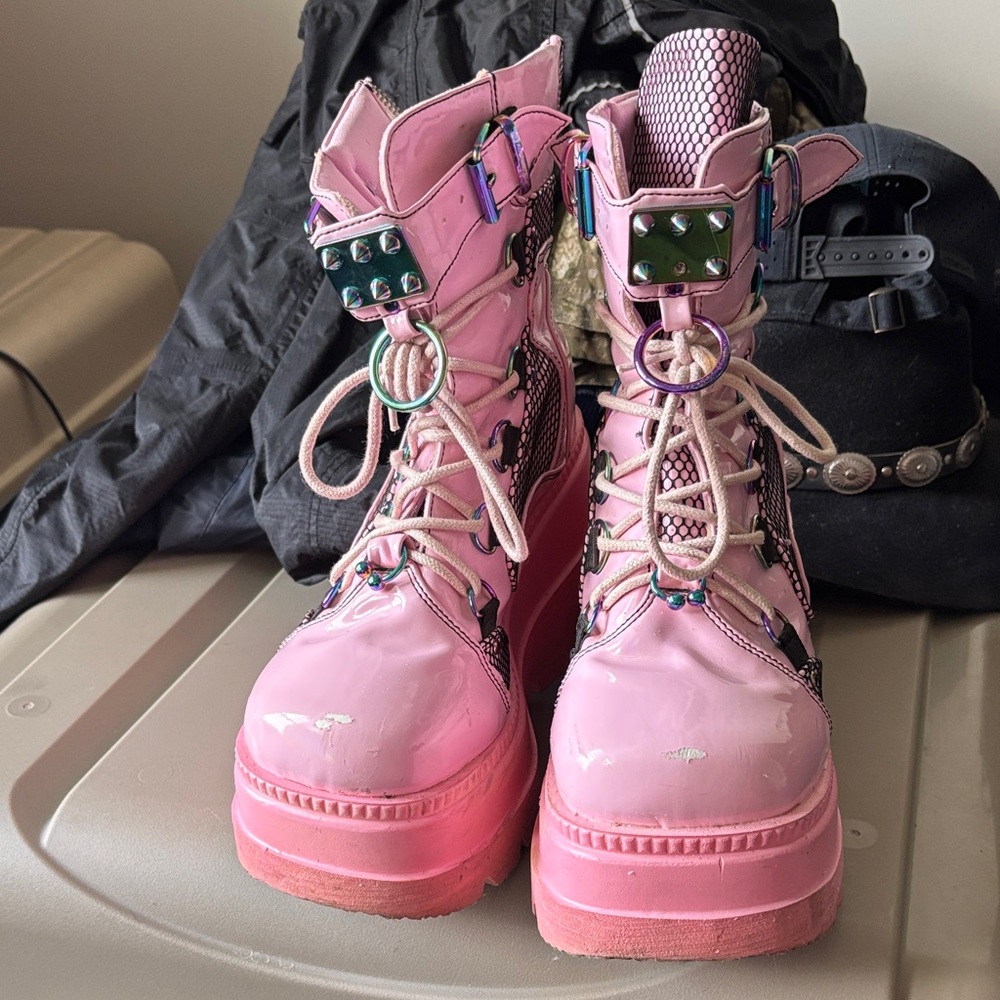 Pink Demonia Women's Platform Boot